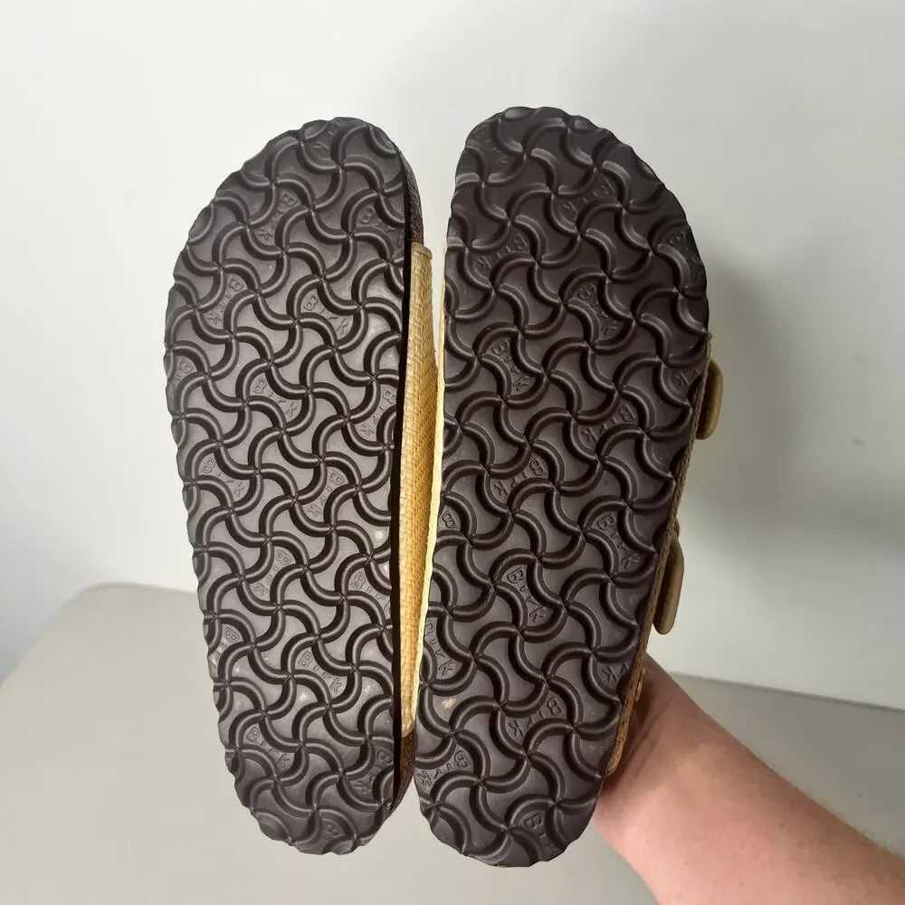 Birkenstock Arizona Raffia Big Buckle Size 40